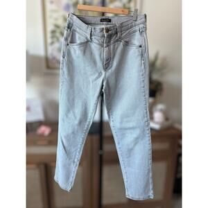 Mossimo High Rise Dutti Tapered Leg Denim Jeans Grunge 90s Gray Womens Size 8